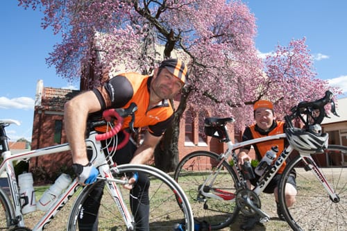 Will and Paul with bikes